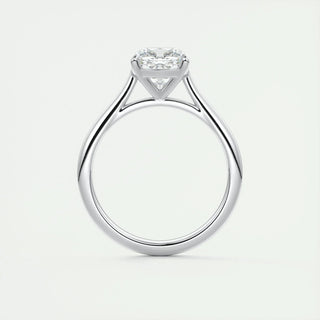 2.15 CT Cushion Cut Cathedral Solitaire Moissanite Engagement Ring