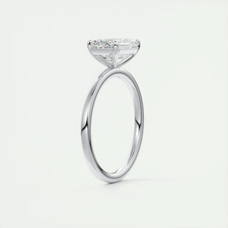 1.91 CT Emerald Cut Solitaire Moissanite Engagement Ring close up