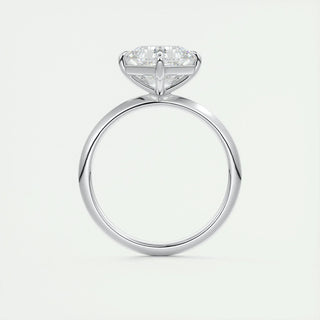 Chic 2.03ct asscher solitaire moissanite ring three quarter angled view