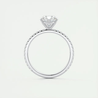 1.91CT Oval Cut Solitaire Pave Moissanite Engagement Ring