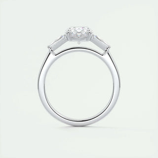 1.91 CT Oval Cut Three Stone Diamond Moissanite Engagement Ring