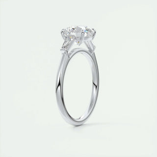 Timeless 2.0ct round three stone moissanite ring sparkle close up