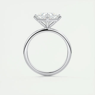 2.08 CT Princess Solitaire Dainty Moissanite Engagement Ring detail view