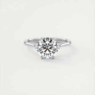 1.35CT Round Cut Solitaire Moissanite Diamond Engagement Ring