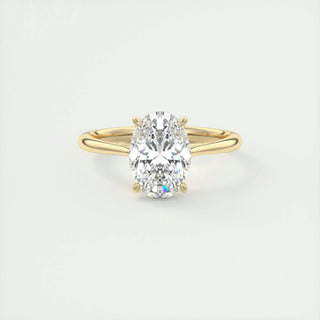 1.91 CT Oval Cut Solitaire Moissanite Engagement Ring