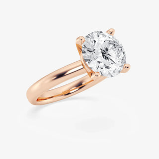 Radiant 1.0ct round solitaire moissanite ring detail view of the band