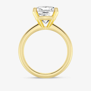 Gorgeous 1.0ct cushion solitaire moissanite ring top view