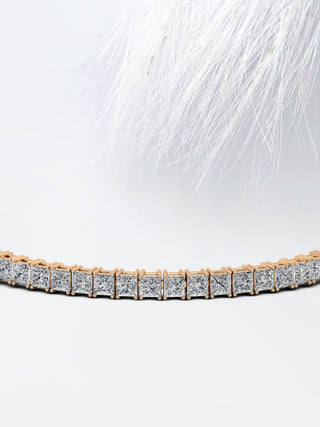 Princess Cut Moissanite Tennis Bracelet For Women