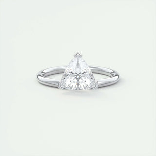 1.44 CT Trillion Cut Solitaire Moissanite Engagement Ring