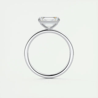 1.91 CT Emerald Cut Solitaire Moissanite Engagement Ring on hand