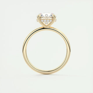 2.0 CT Round Cut Hidden Halo Solitaire Moissanite Engagement Ring