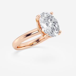 Exquisite 1.0ct oval solitaire moissanite ring detail view of the band