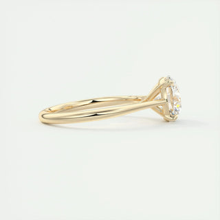 Modern 2.0ct round solitaire moissanite ring sparkle close up