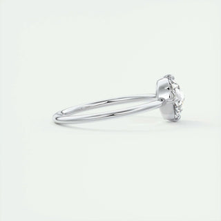 1.19 CT Round Rose Cut Solitaire Moissanite Diamond Engagement Ring