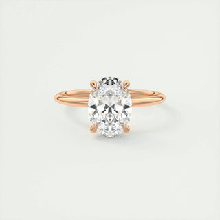 Brilliant 1.91ct oval hidden halo moissanite ring sparkle close up