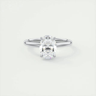 1.91CT Oval Cut Solitaire Moissanite Engagement Ring