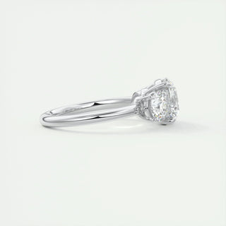 2.0 CT Round Cut Three Stone Diamond Moissanite Engagement Ring