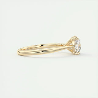 2.15 CT Cushion Cut Cathedral Solitaire Moissanite Engagement Ring