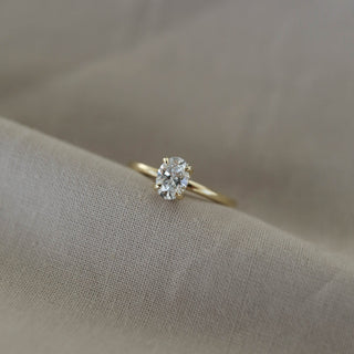 0.75 CT Round Brilliant Solitaire Moissanite Engagement Ring angle view