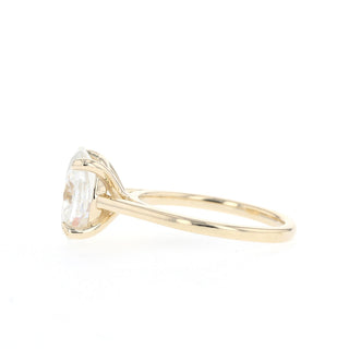 0.75 CT Round Brilliant Solitaire Moissanite Engagement Ring front view