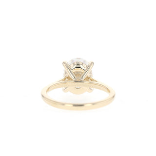 0.75 CT Round Brilliant Solitaire Moissanite Engagement Ring side view