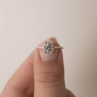 0.75 CT Round Brilliant Solitaire Moissanite Engagement Ring front view