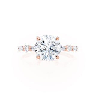 Modern 1.0ct round solitaire moissanite ring front view image 2