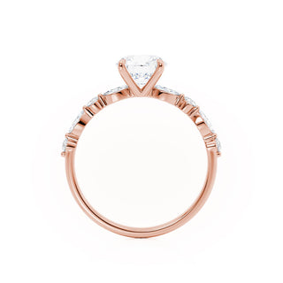 Stunning 0.90ct oval solitaire moissanite ring side profile view