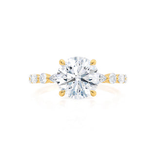 Luminous 1.0ct round solitaire moissanite ring front view image 2