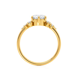 1.90 CT Round Cut Cluster Halo Moissanite Engagement Ring top view