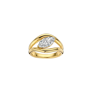 1.2ct Marquise Diamond Unique Band Engagement Ring