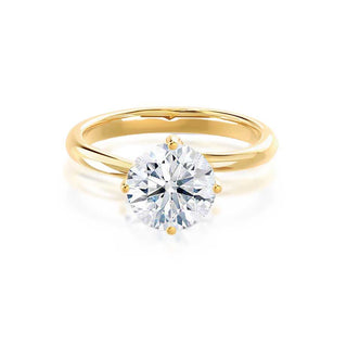 Gorgeous 1.20ct round solitaire moissanite ring front view