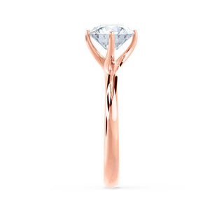 Chic 1.20ct round solitaire moissanite ring shown on a finger