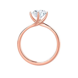 Chic 1.20ct round solitaire moissanite ring close up of the setting
