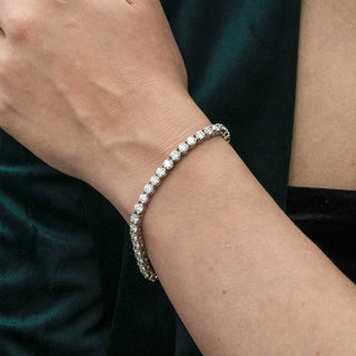 Moissanite Round Cut Tennis Diamond Bracelet