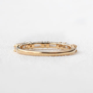 0.20 CTW Round Brilliant & Baguette Cut Half Eternity Wedding Band