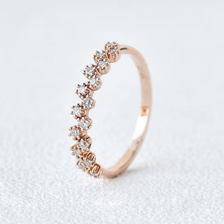0.17CTW Round Brilliant Cut Unique Anniversary Wedding Band