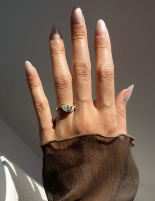 0.50CT-1.50CT Pear Moissanite Diamond Unique Engagement Couple Ring Design With Matching Classic Band