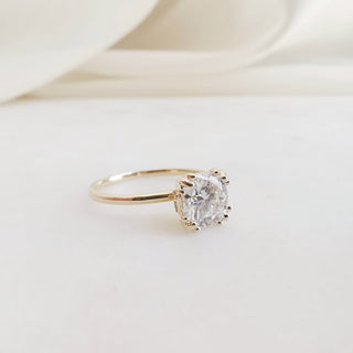 1.50 CT Cushion Cut Solitaire Moissanite Engagement Ring side view
