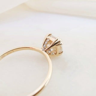 1.50 CT Cushion Cut Solitaire Moissanite Engagement Ring close up