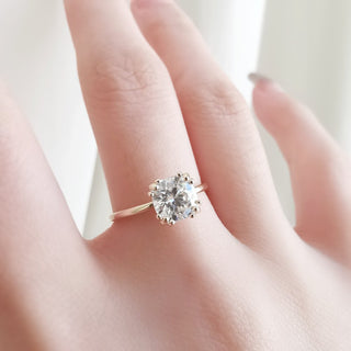 1.50 CT Cushion Cut Solitaire Moissanite Engagement Ring angle view