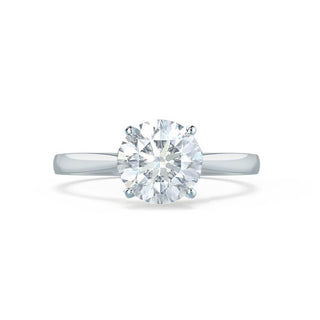 Gorgeous 1.20ct round solitaire moissanite ring side profile view