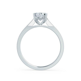 Classic 1.20ct round solitaire moissanite ring close up of the setting