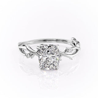 2.0CT Elongated Cushion Cut Twig Nature Inspired Moissanite Engagement Ring
