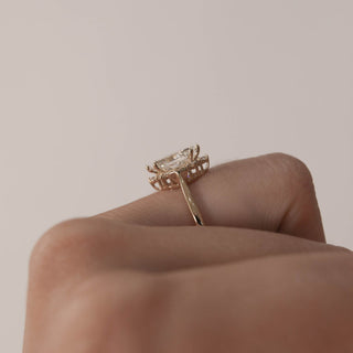 0.75ct Marquise Cluster Unique Diamond Moissanite Engagement Ring