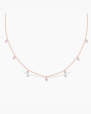 Dangling Diamond Moissanite Pear Drop Necklace For Women