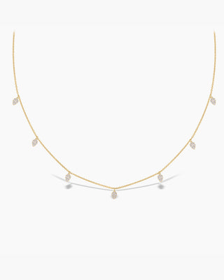 Dangling Diamond Moissanite Pear Drop Necklace For Women