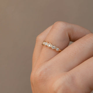 0.40ct Round Brilliant Cut Half Eternity Moissanite Diamond Wedding Band