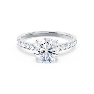 Brilliant 1.20ct round solitaire moissanite ring shown on a finger