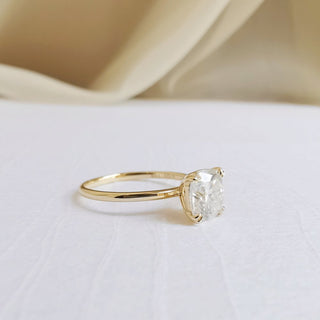 1.50 CT Cushion Solitaire Halo Moissanite Engagement Ring top view